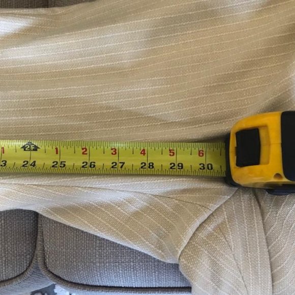 ASOS, soft white/cream, cotton blend, tapered,women's trouser, nubby texture - Picture 9 of 10